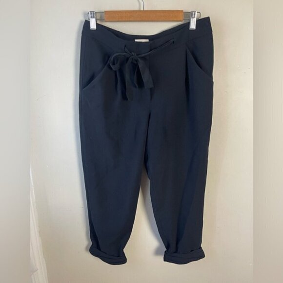 Aritzia Wilfred Allant Pant black crepe cropped lightweight trousers size 4 - Picture 6 of 16